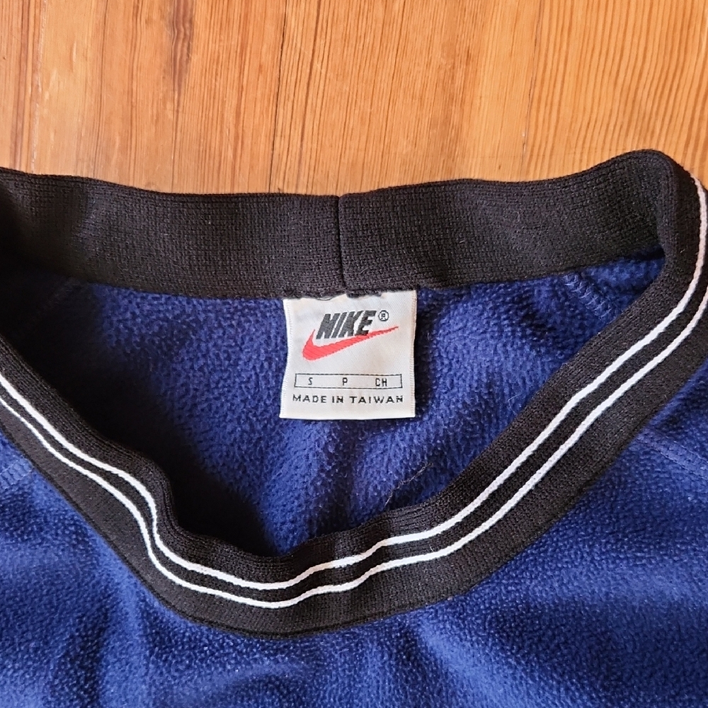 Nike Royal Blue Fleece Pullover with White Swoosh - Picture 2 of 5